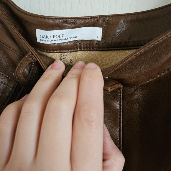 Oak and Fort faux leather pants - Picture 3 of 4